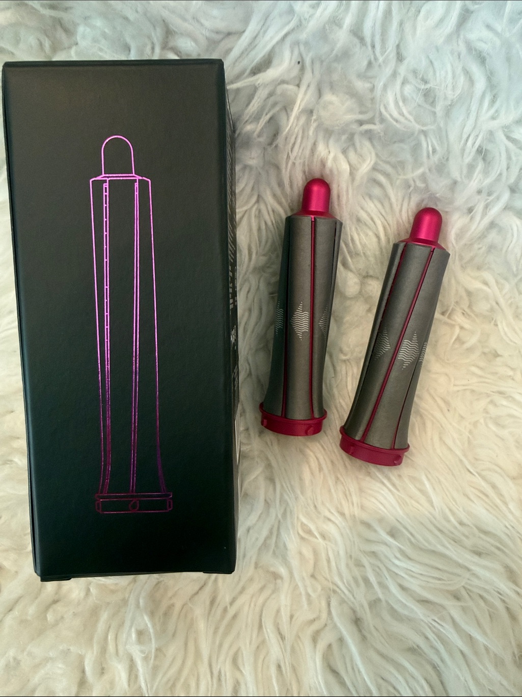 Dyson Hot Pink 12&acirc; Airwrap Curling Short Barrels Pair
